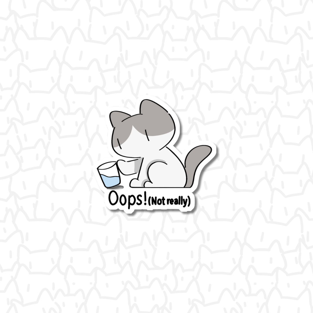 Opps! not really cat Sticker