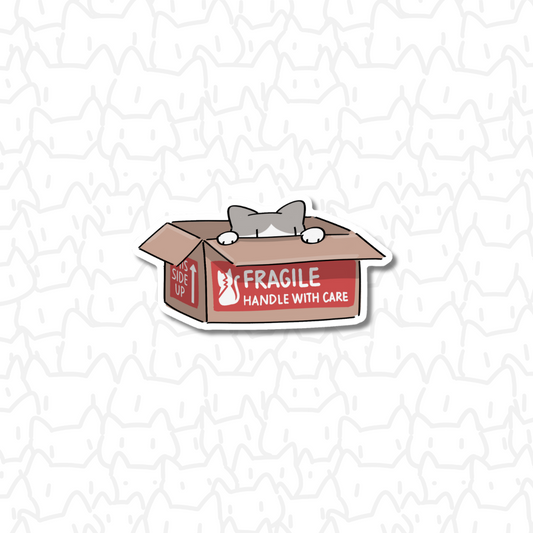 Fragile cat Sticker