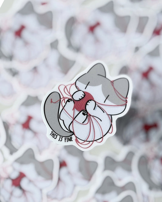 This is fine Sticker