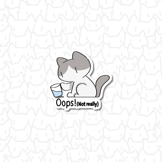 Opps! not really cat Sticker