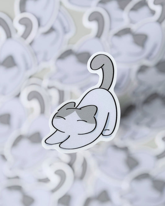 Cat stretching Sticker