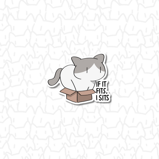If it fits, I sit cat Sticker