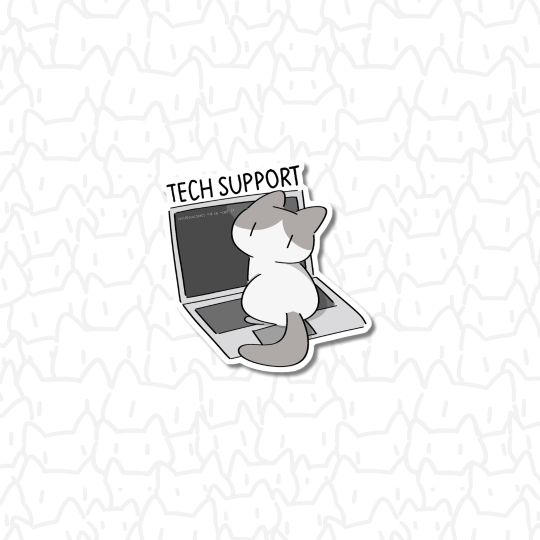 Tech support cat Sticker