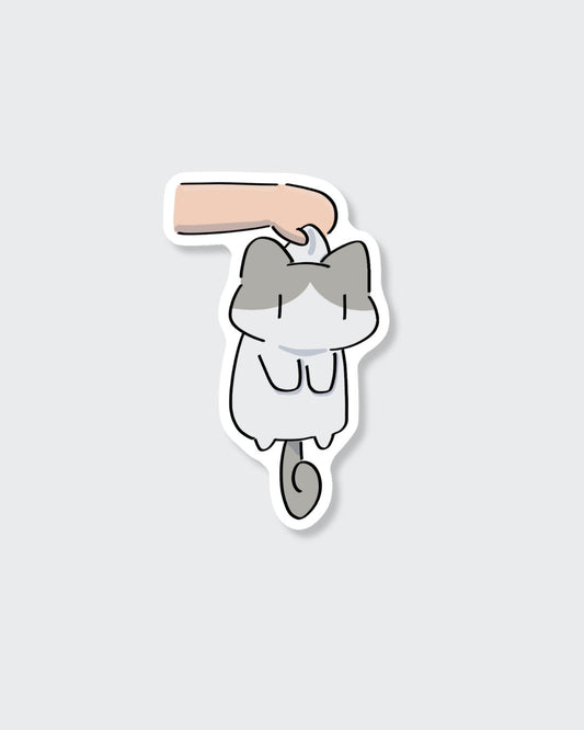 Hanging Cat Sticker