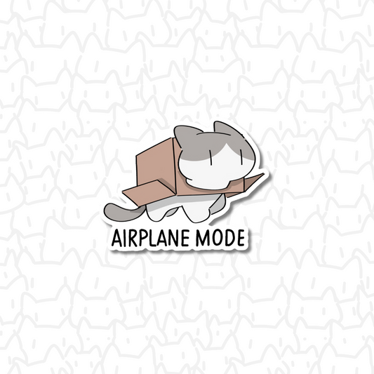 Airplane mode cat Sticker