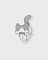 Cat holding knife