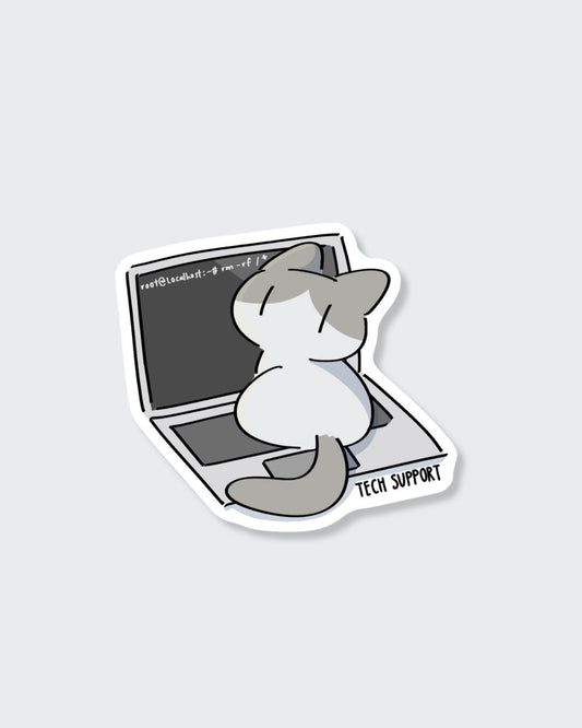 Tech support sticker